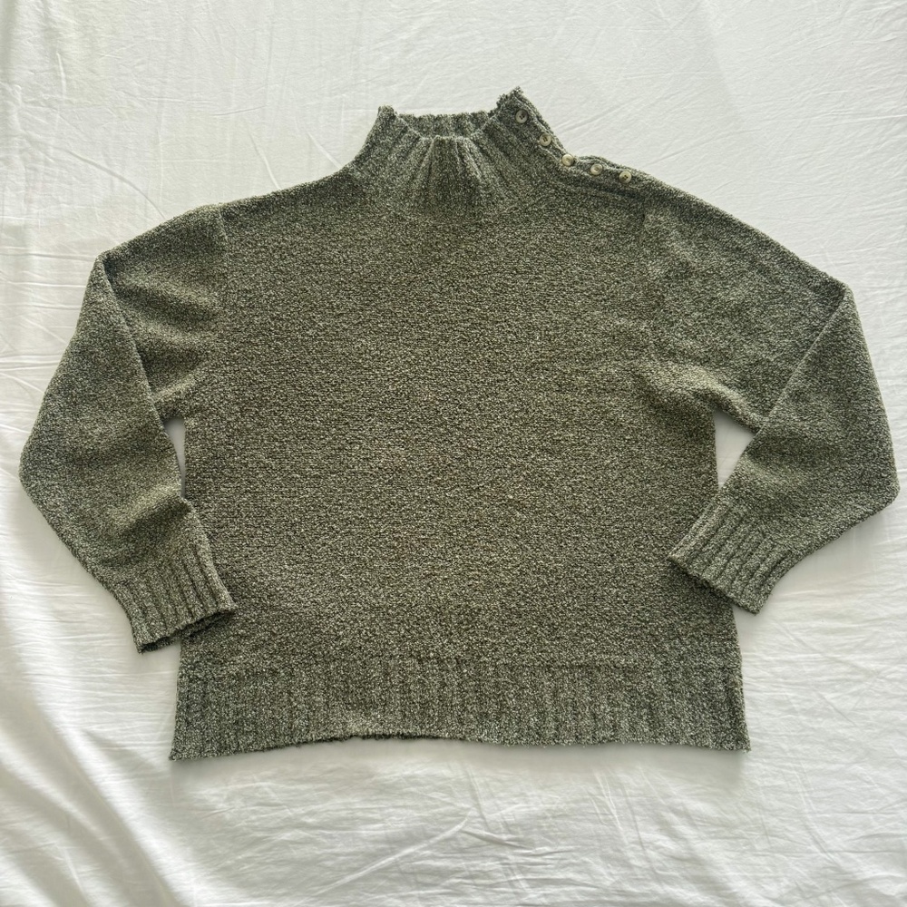 VINTAGE 2000s Columbia Mock Button Neck Knit Sweater